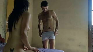 Novinha Lalla Potira dando gostoso став Betosmoke е Голема Bambu